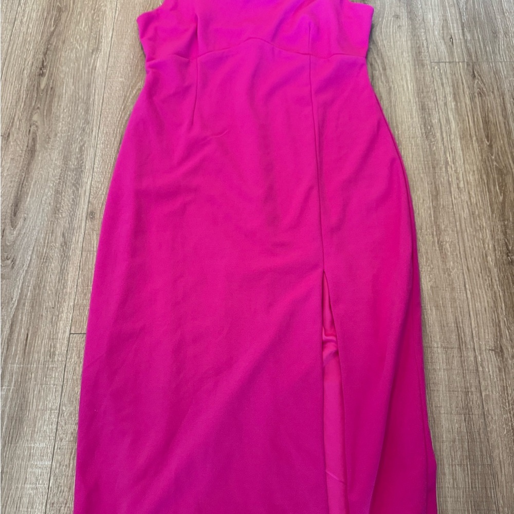 Lulus hot pink midi dress size 12